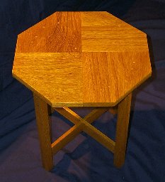 Octagonal oak table